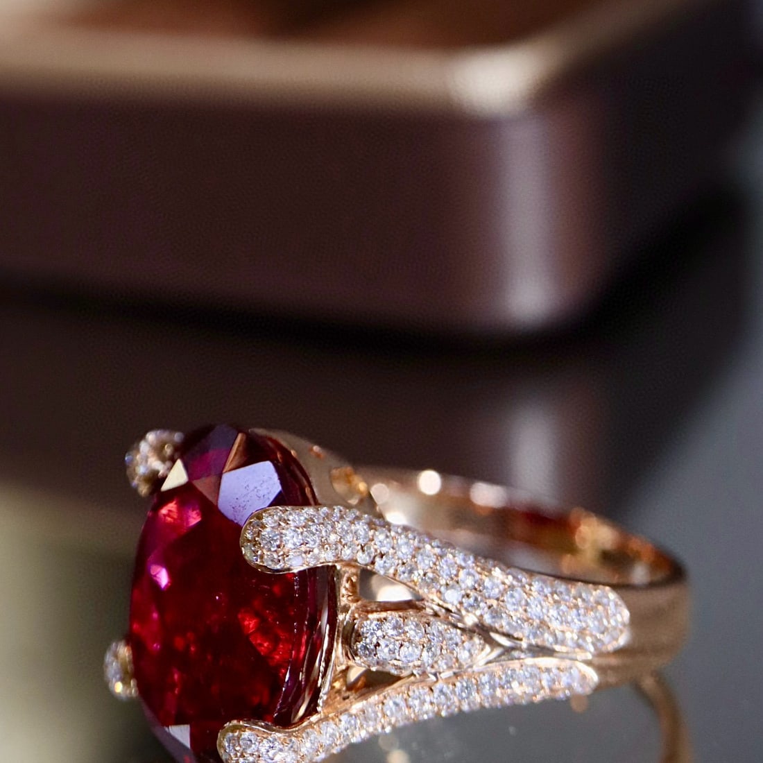 14k Gold 14.71 Ctw Natural Tourmaline & Diamond Ring - 7