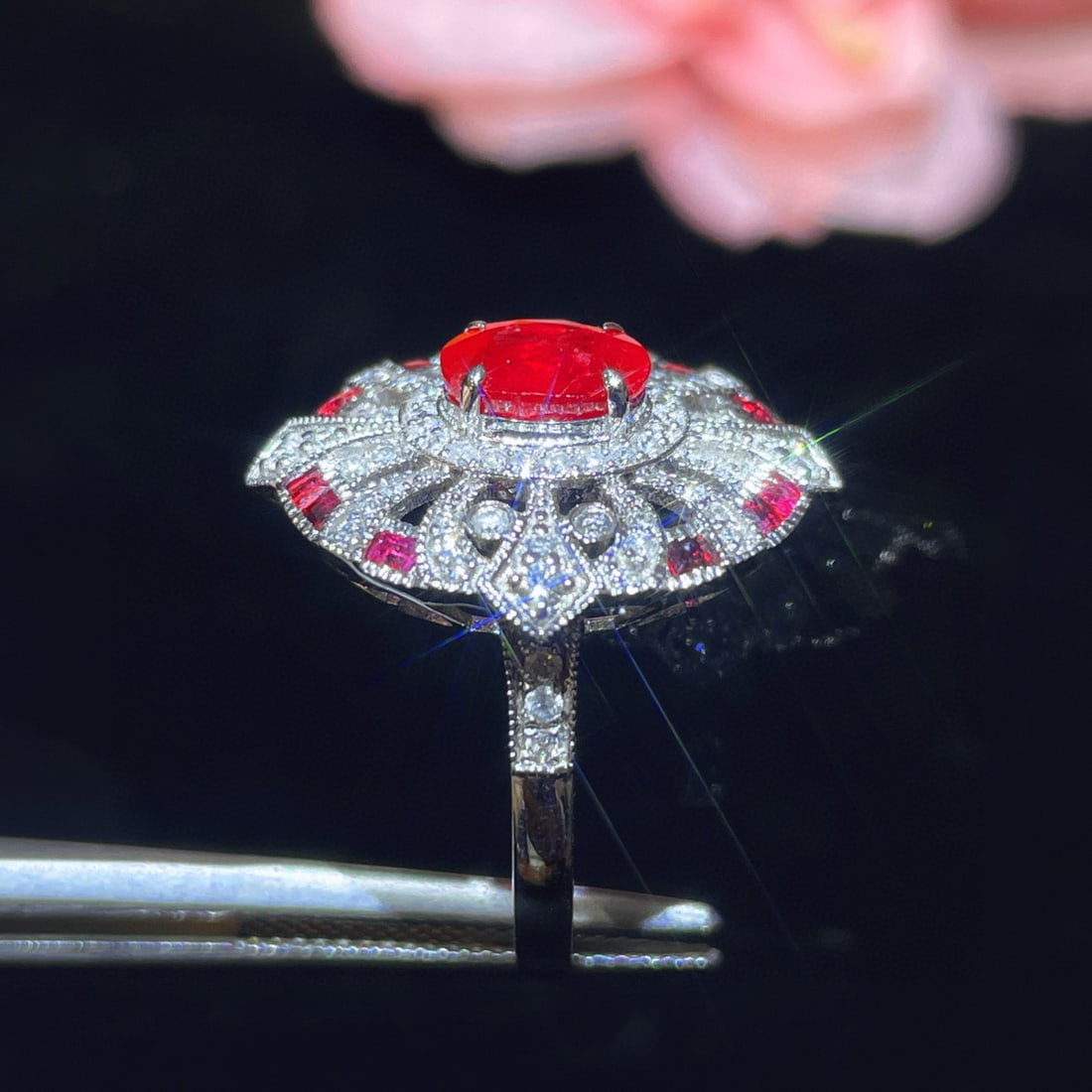 14k Gold 1.69 Ctw Vivid Red Natural Ruby & Diamond Ring - 4
