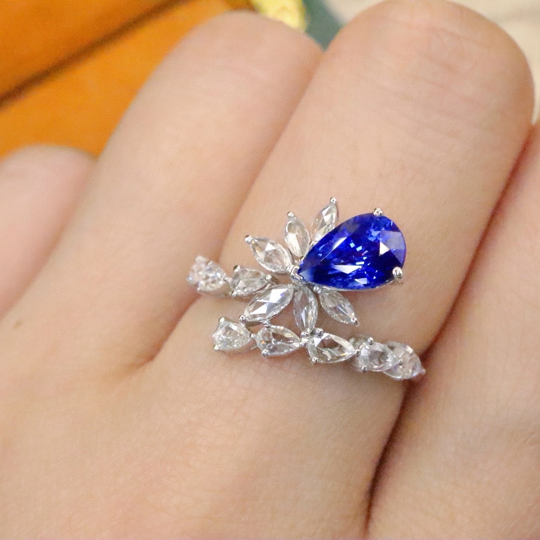 14k Gold 1.74 Ctw Natural Sapphire & Diamond Ring - 5