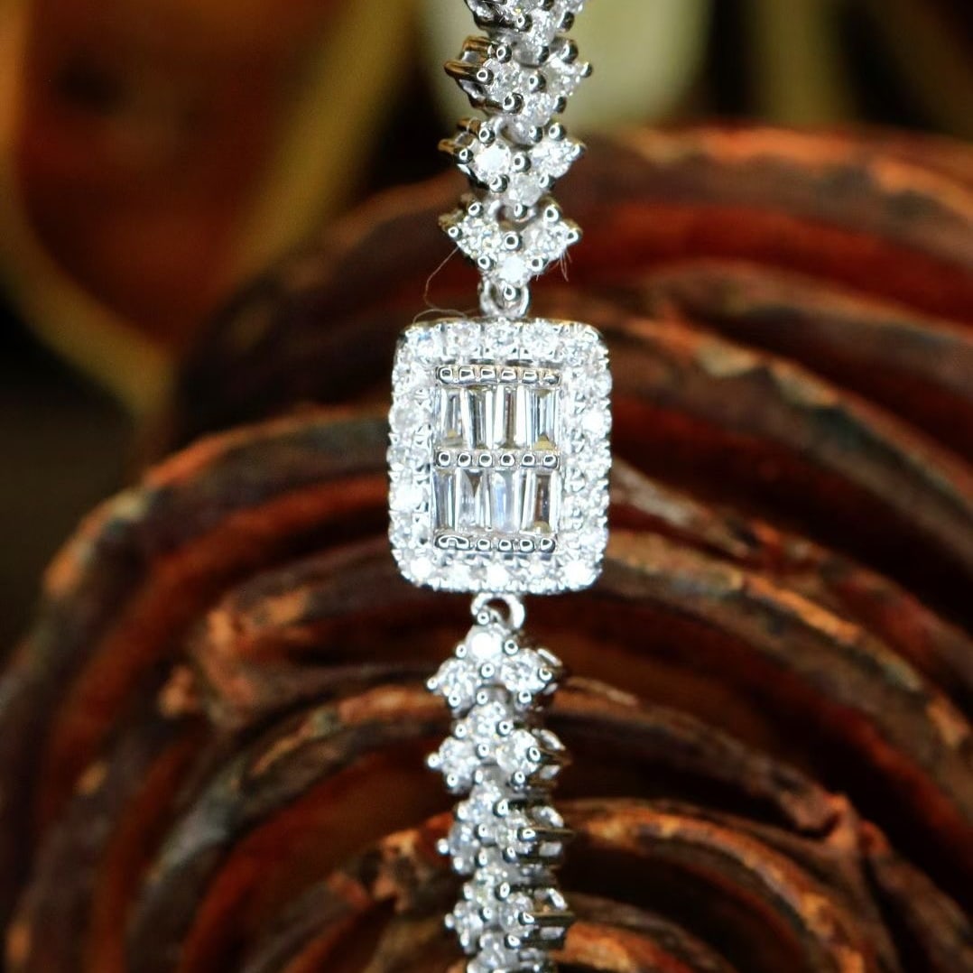 14k Gold 0.6 Ct Natural H Diamond Bracelet - 3