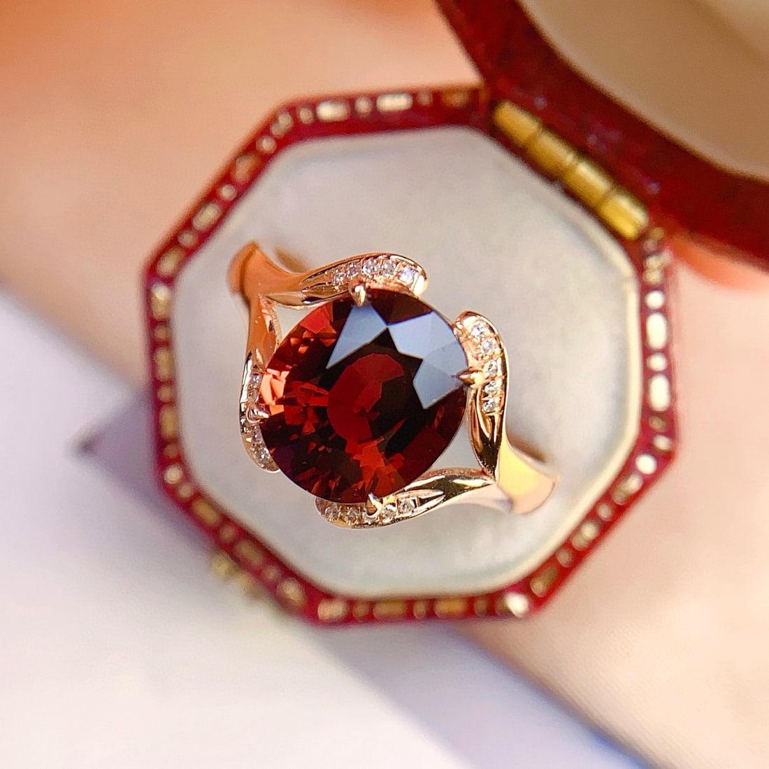 14k Gold 3.15 Ct Natural Tourmaline & Diamond Ring - 3