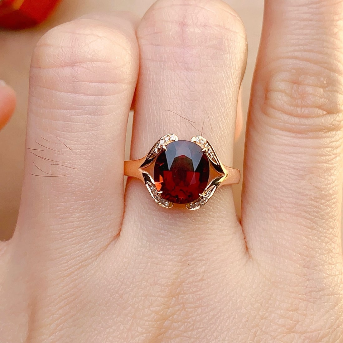 14k Gold 3.15 Ct Natural Tourmaline & Diamond Ring - 4