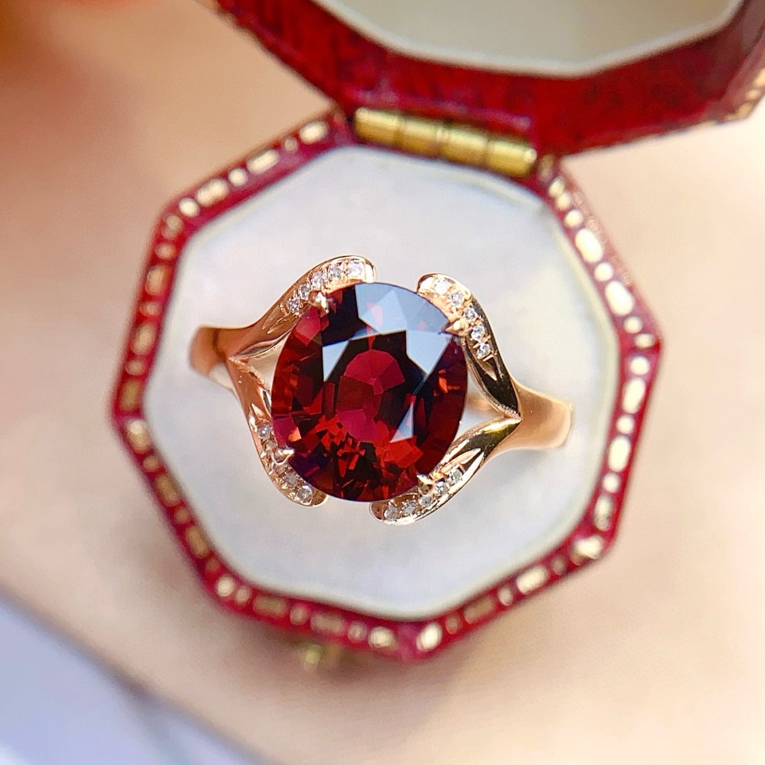 14k Gold 3.15 Ct Natural Tourmaline & Diamond Ring - 5