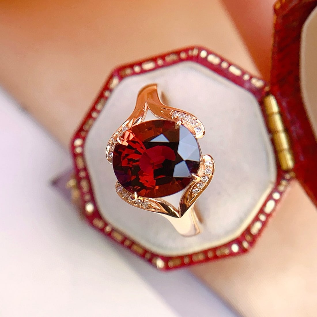 14k Gold 3.15 Ct Natural Tourmaline & Diamond Ring - 6