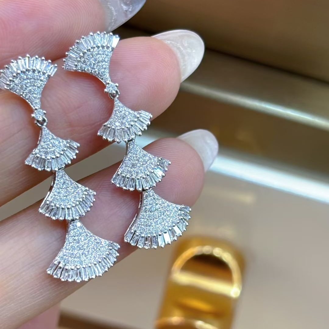 14k Gold 1.3 Ct Natural H Diamond Earrings - 5