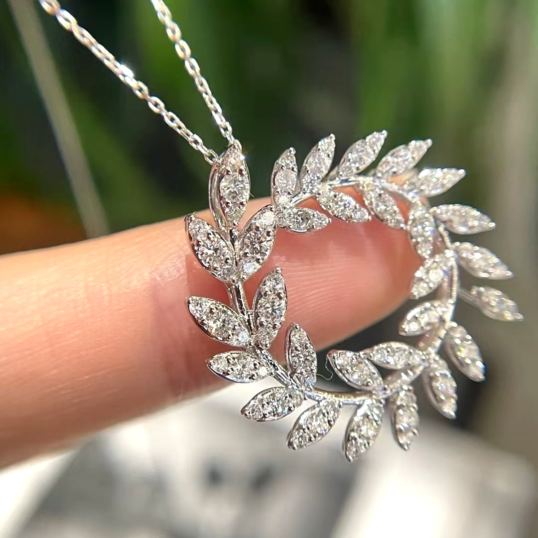 14k Gold 0.8 Ct Natural H Diamond Pendant( Without Chain ) - 2