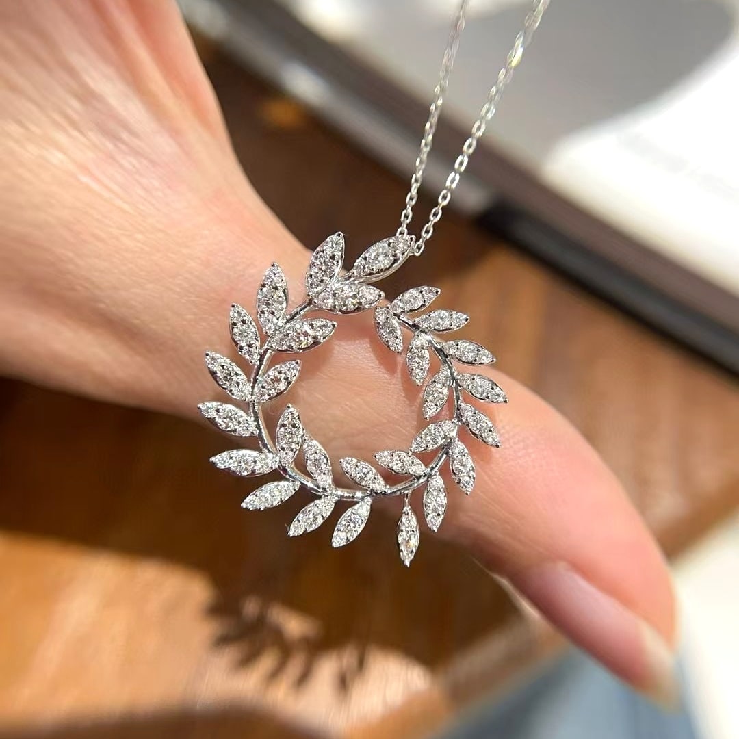14k Gold 0.8 Ct Natural H Diamond Pendant( Without Chain ) - 5