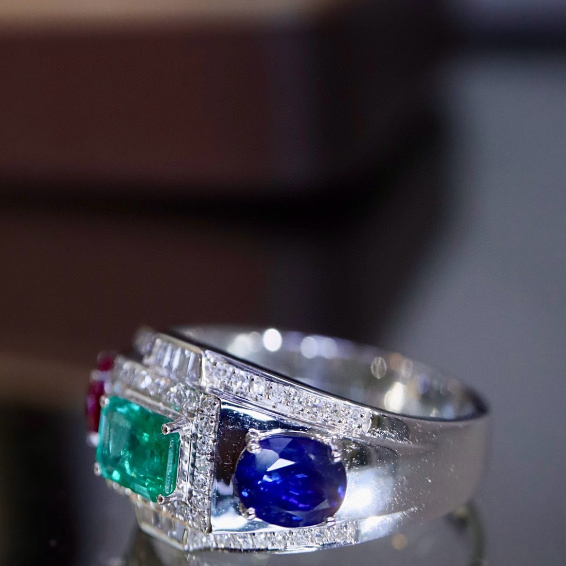 14k Gold 1.67 Ctw Natural Coloured Gemstone & Diamond Ring - 5