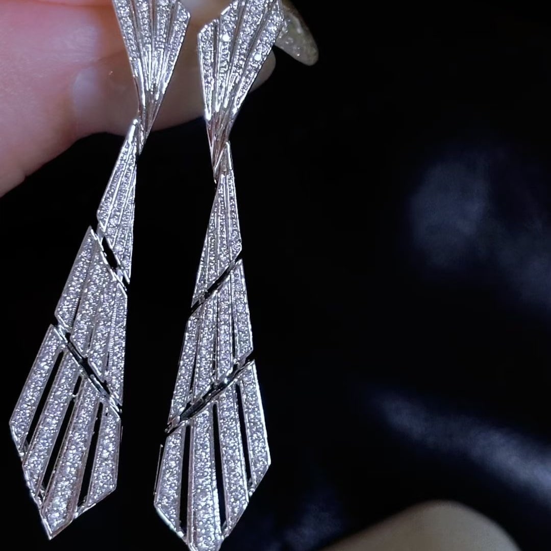 14k Gold 0.7 Ct Natural H Diamond Earrings - 2