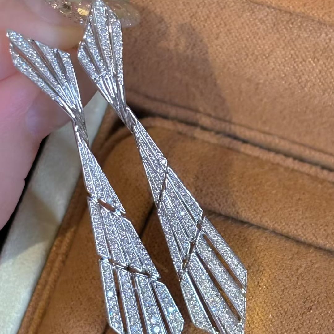 14k Gold 0.7 Ct Natural H Diamond Earrings - 7