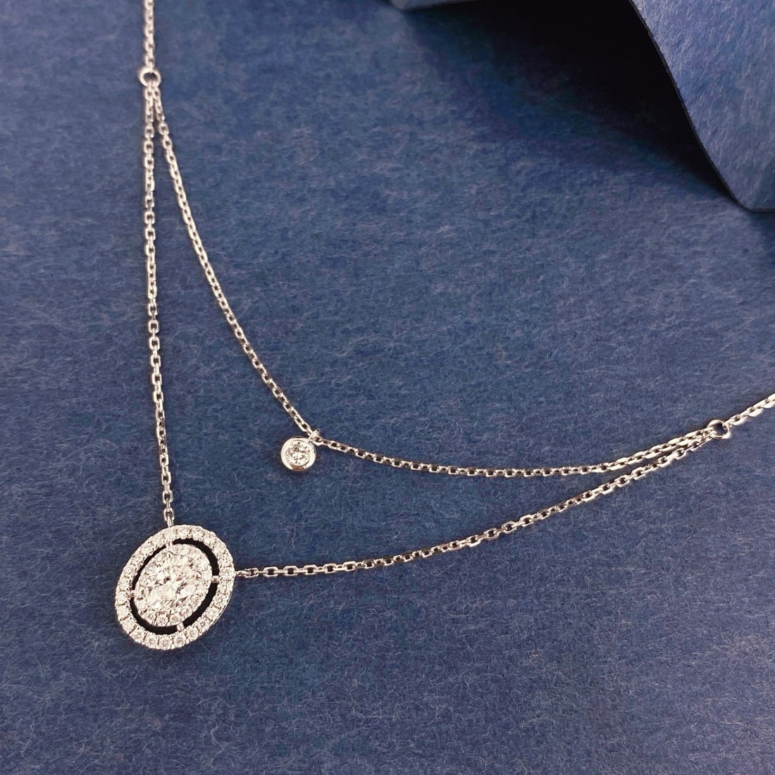 Gia Certified 14k Gold 0.54 Ctw Natural F Vs2 Oval Diamond Necklace - 6
