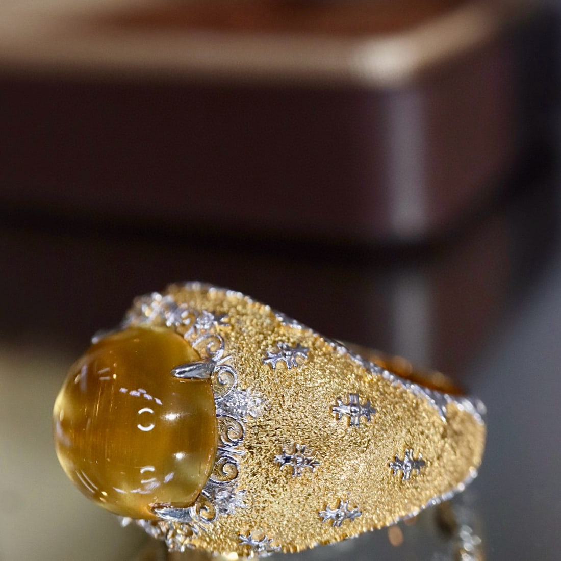 14k Gold 5.21 Ctw Natural Beryl & Diamond Ring - 3