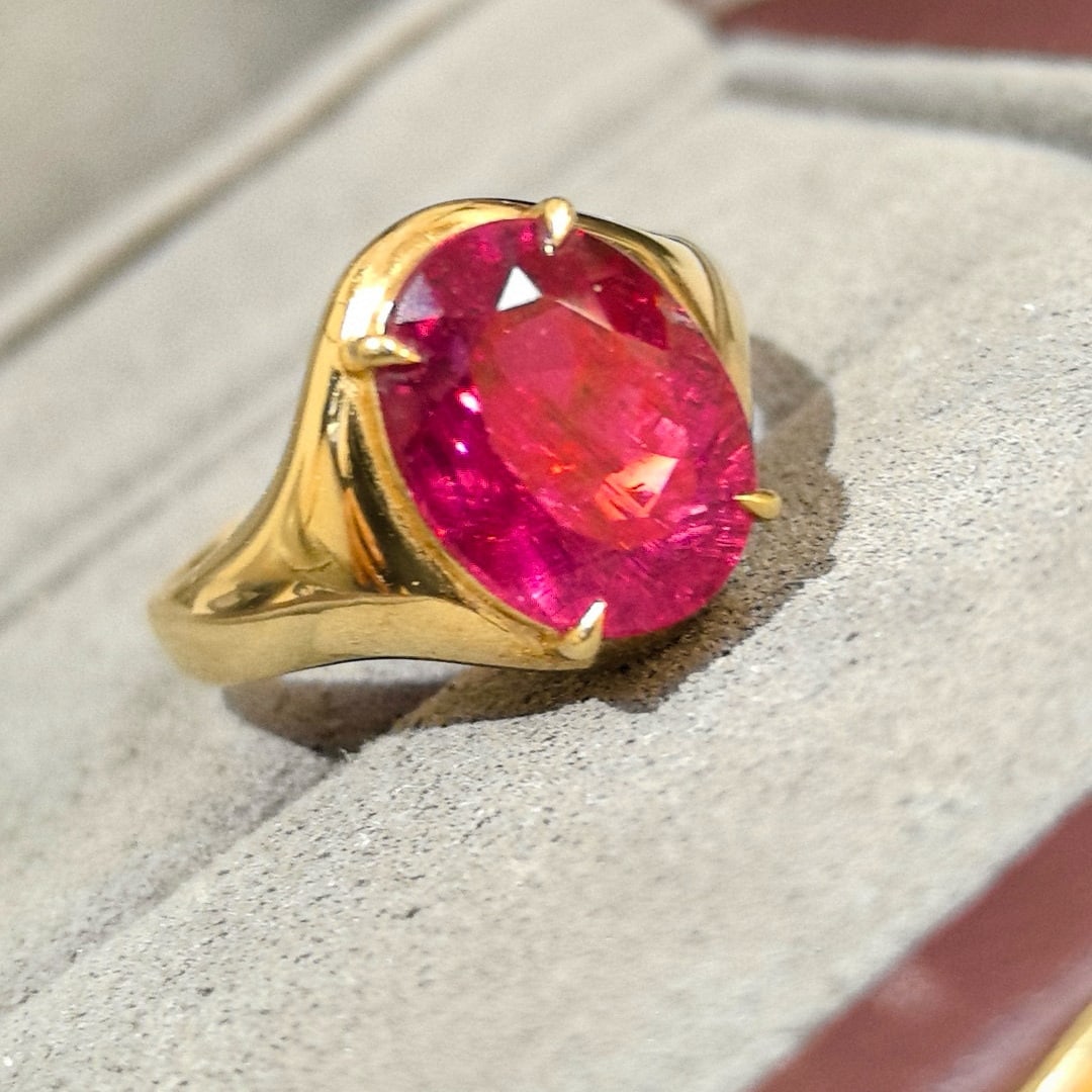 14k Gold 4.60 Ct Natural Tourmaline Ring - 4
