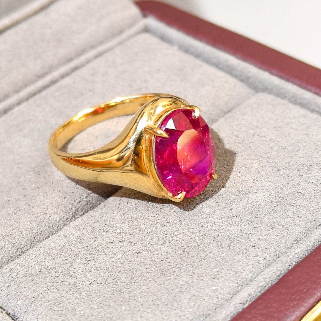 14k Gold 4.60 Ct Natural Tourmaline Ring - 5