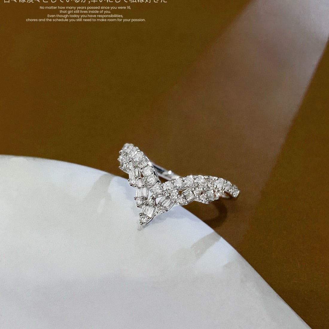 14k Gold 0.4 Ct Natural H Diamond Ring - 3
