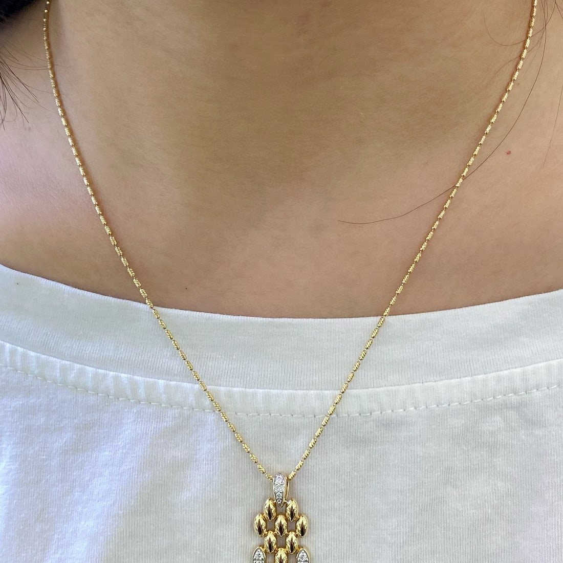 14k Gold 0.78 Ctw Natural H Diamond Jewelry Set - 2