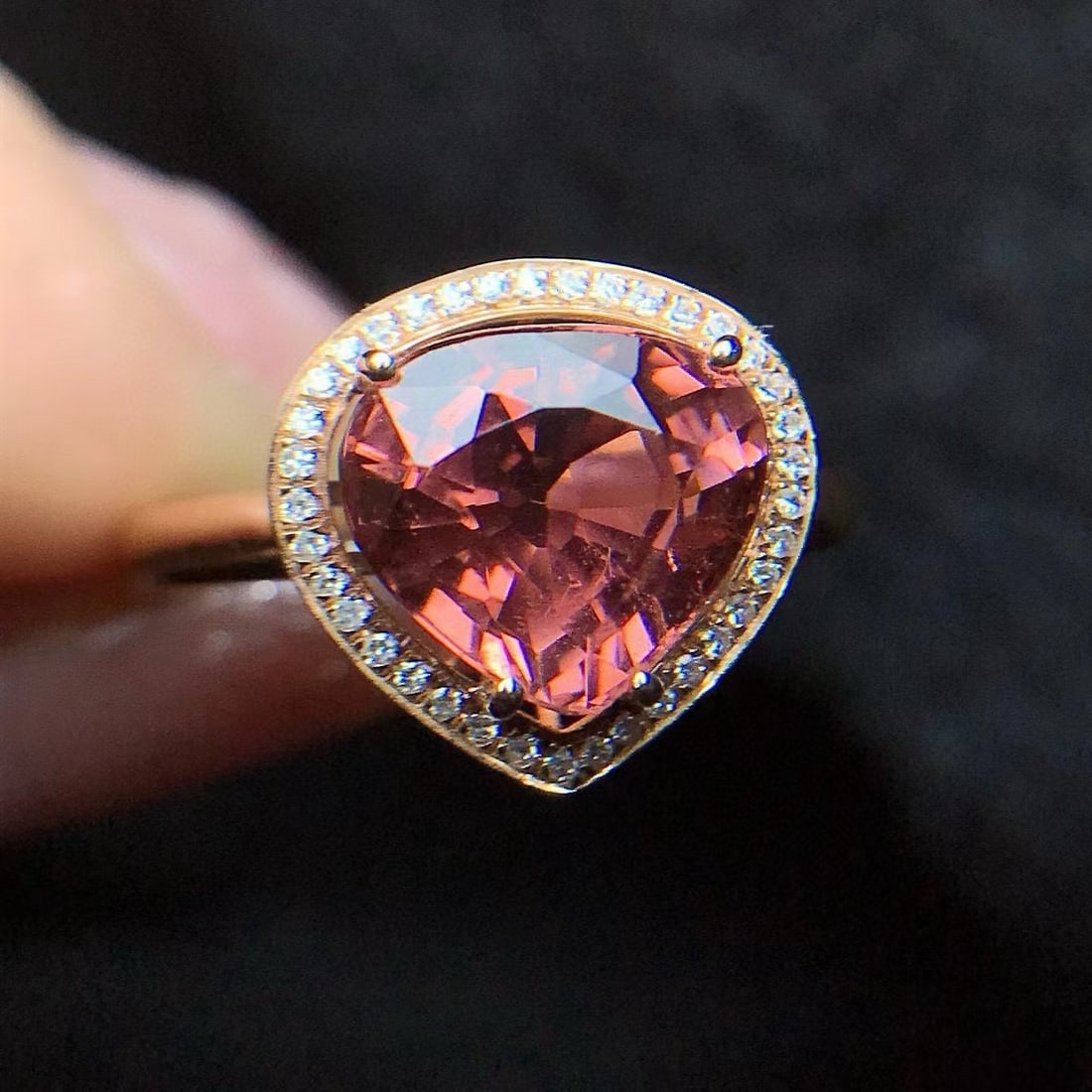 14k Gold 3.16 Ctw Natural Tourmaline & Diamond Ring - 2