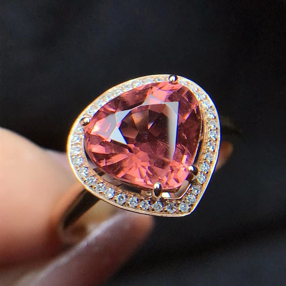 14k Gold 3.16 Ctw Natural Tourmaline & Diamond Ring - 4