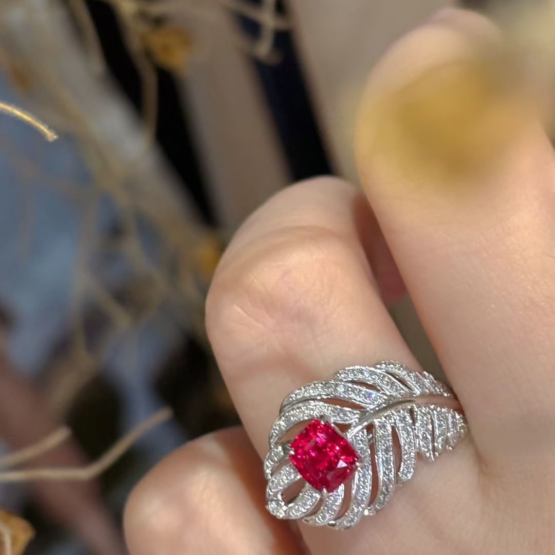 14k Gold 0.91 Ct Natural Ruby & Diamond Ring - 5