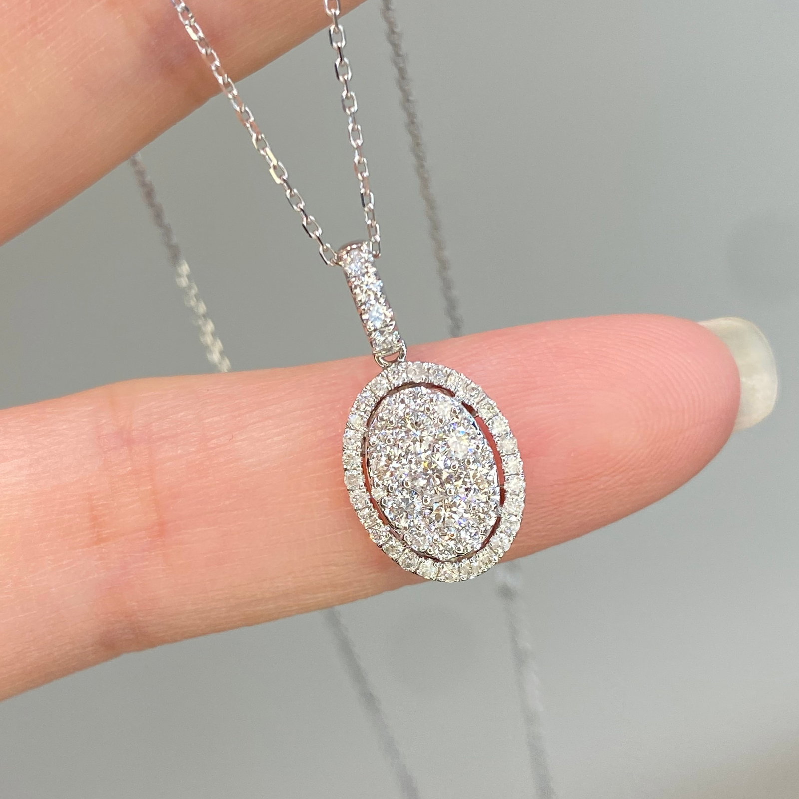 14k Gold 0.51 Ct Natural H Diamond Pendant( Without Chain ) - 3