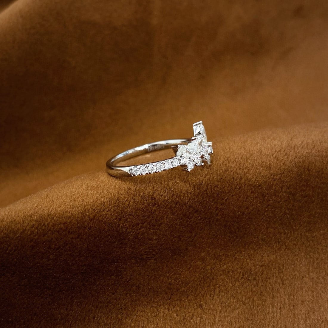 14k Gold 0.6 Ct Natural H Diamond Ring - 2