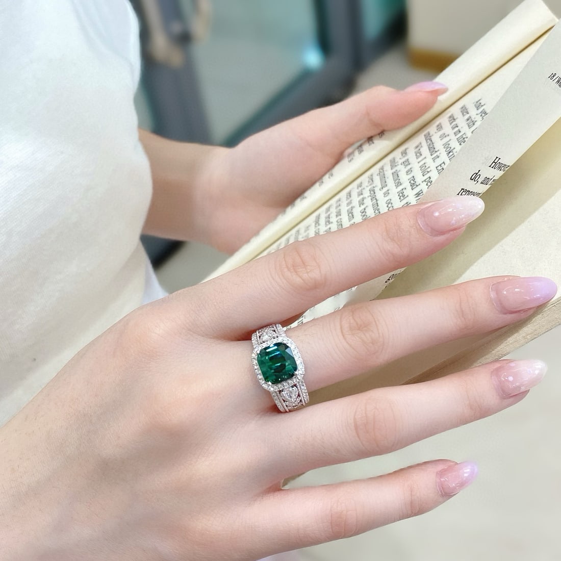 14k Gold 5.35 Ctw Natural Tourmaline & Diamond Ring - 2