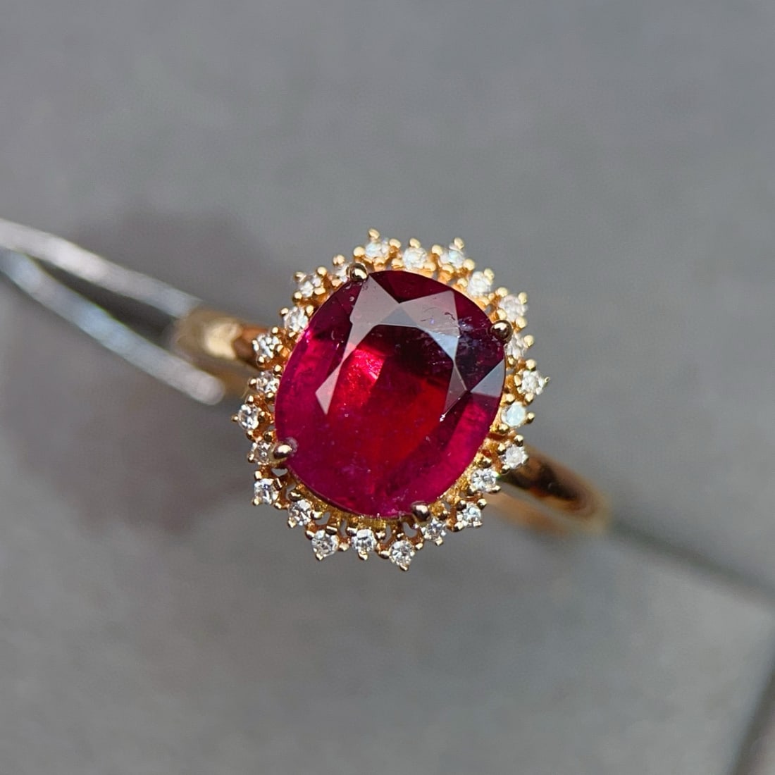 14k Gold 2.87 Ctw Natural Tourmaline & Diamond Ring - 2