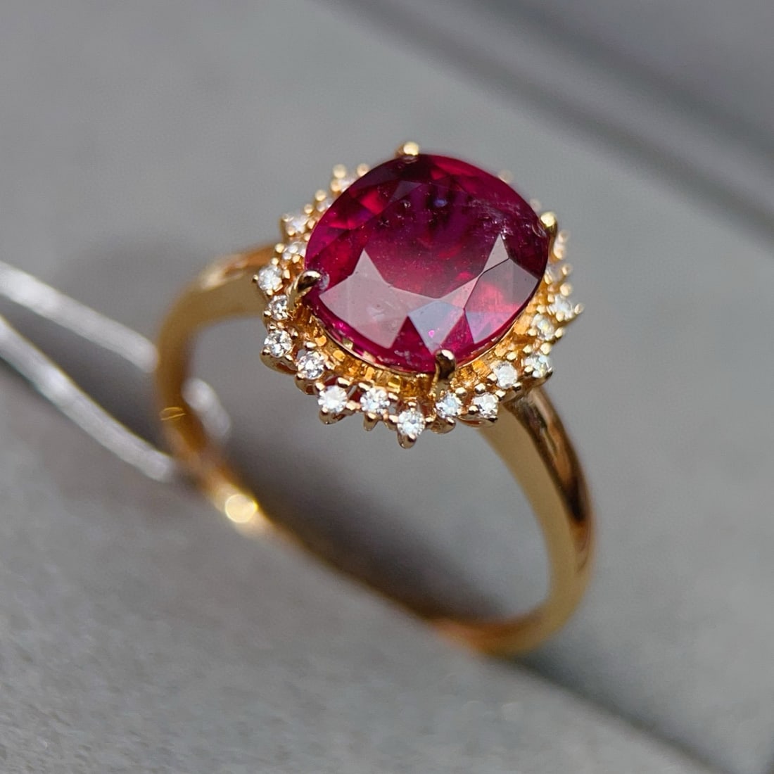 14k Gold 2.87 Ctw Natural Tourmaline & Diamond Ring - 3