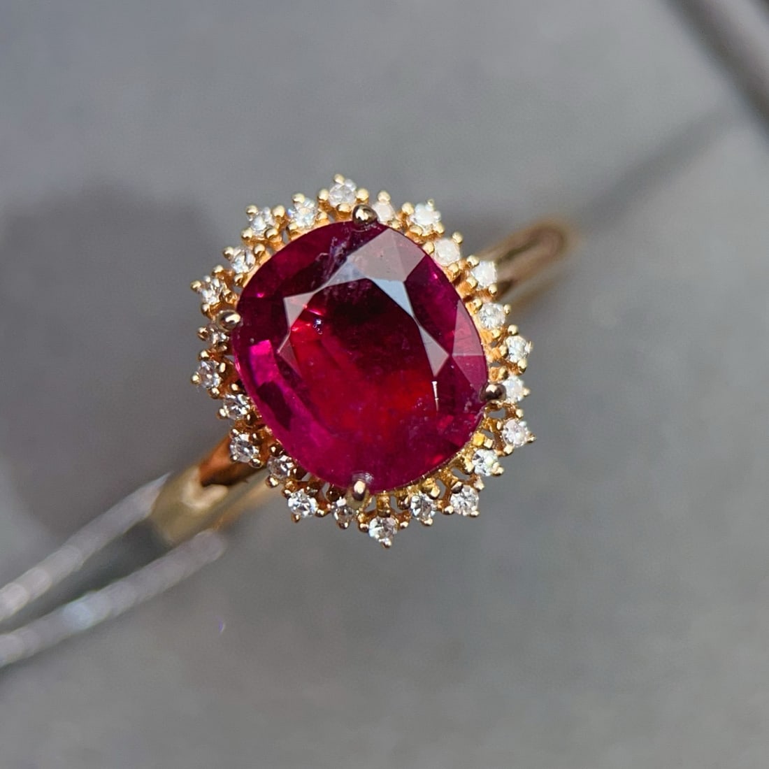 14k Gold 2.87 Ctw Natural Tourmaline & Diamond Ring - 6