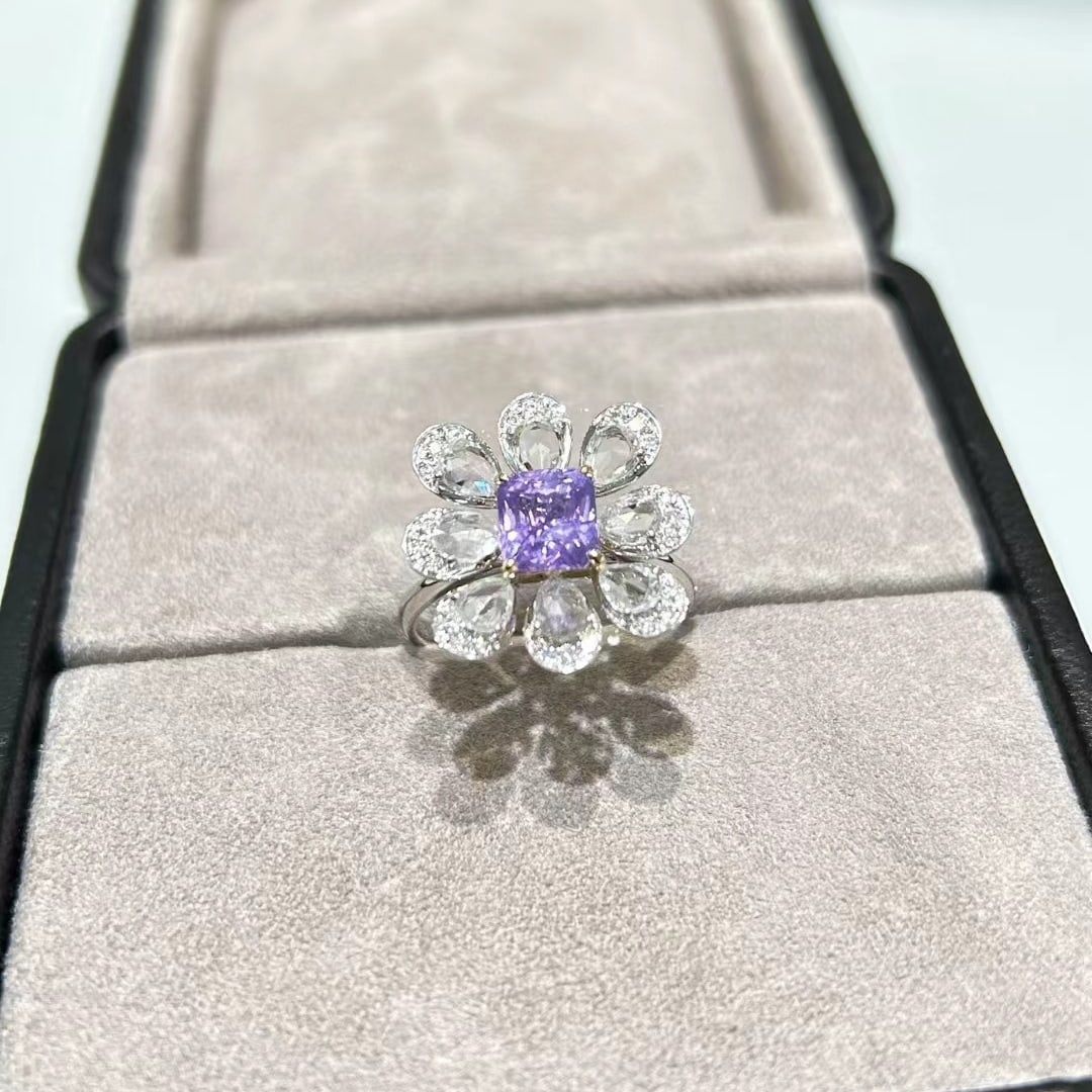 14k Gold 3.37 Ctw Natural Sapphire & Diamond Ring - 3