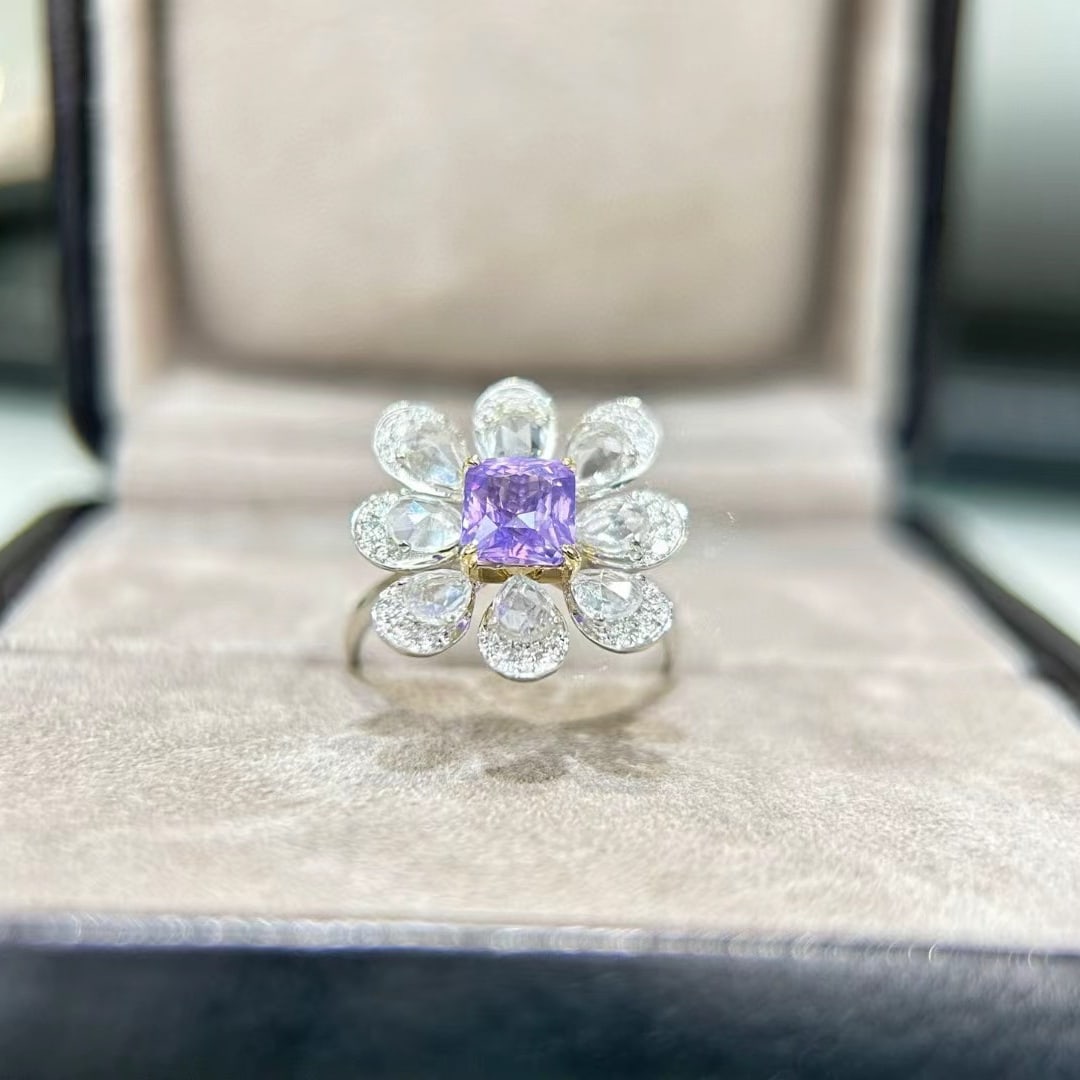 14k Gold 3.37 Ctw Natural Sapphire & Diamond Ring - 6