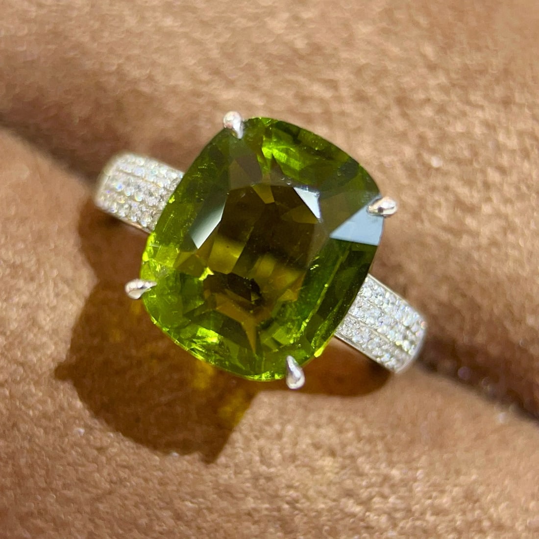 14k Gold 6.80 Ctw Natural Tourmaline & Diamond Ring - 4
