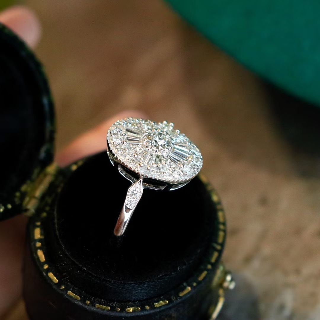 14k Gold 0.7 Ct Natural H Diamond Ring - 3