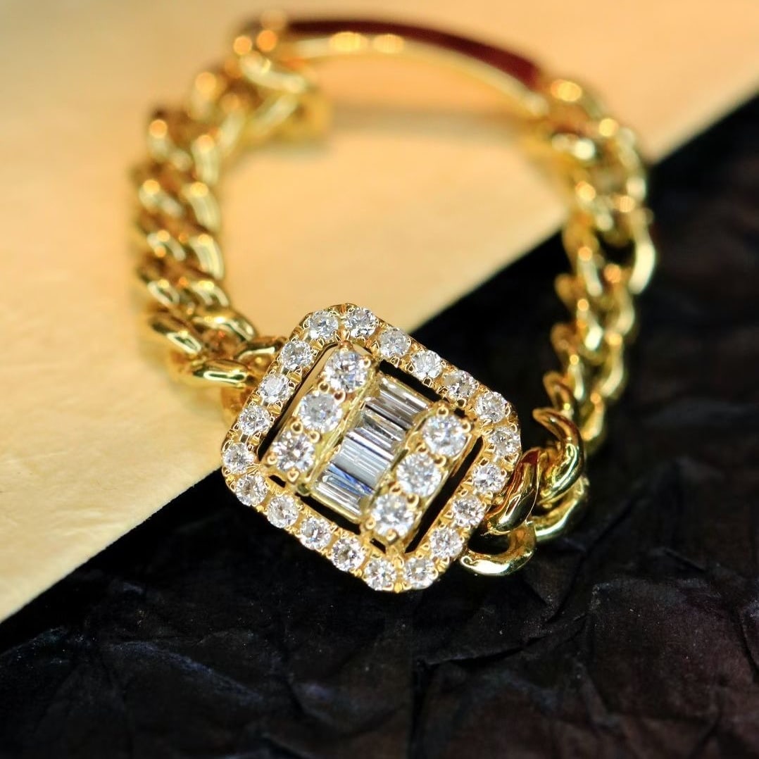 14k Gold 0.2 Ct Natural H Diamond Ring - 4