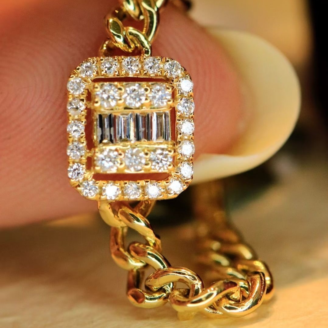 14k Gold 0.2 Ct Natural H Diamond Ring - 5