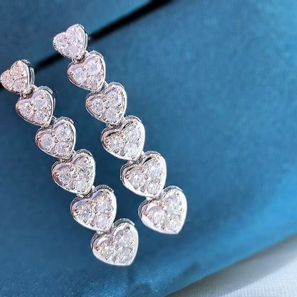 14k Gold 0.5 Ct Natural H Diamond Earrings: Ref:231046297 // gold content:14k gold // main gemstone:diamond // shape:round // carat weight:0. 5ct // clarity grade:vs-si // color:h // treatment:natural // cut grade:g // Condition: New High