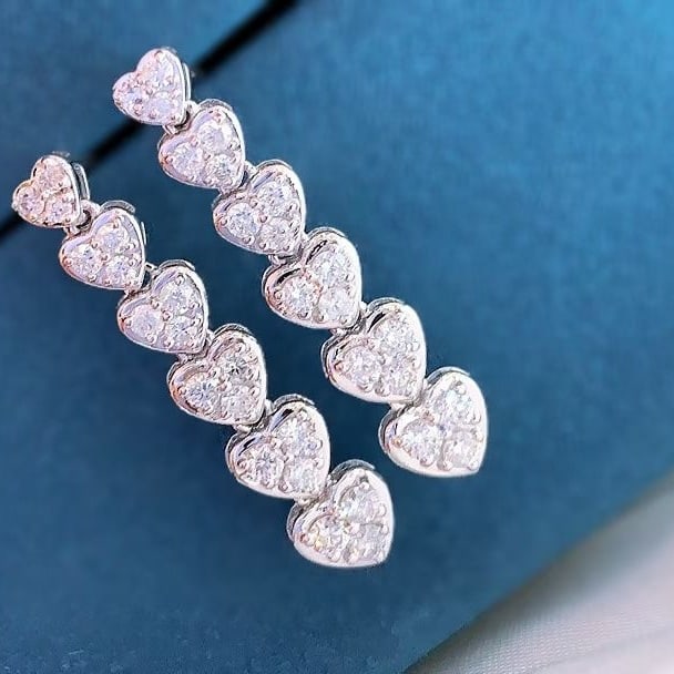 14k Gold 0.5 Ct Natural H Diamond Earrings - 2