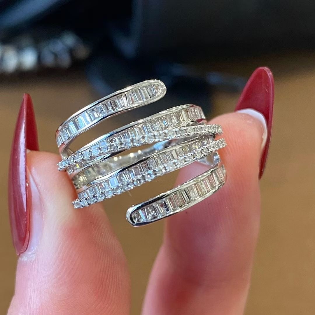 14k Gold 1.05 Ct Natural H Diamond Ring: Ref:231046342 // gold content:14k gold // ring size:7. 25us // // main gemstone:diamond // shape:multiply // carat weight:1. 05ct // clarity grade:vs-si // color:h // treatment:natural // High
