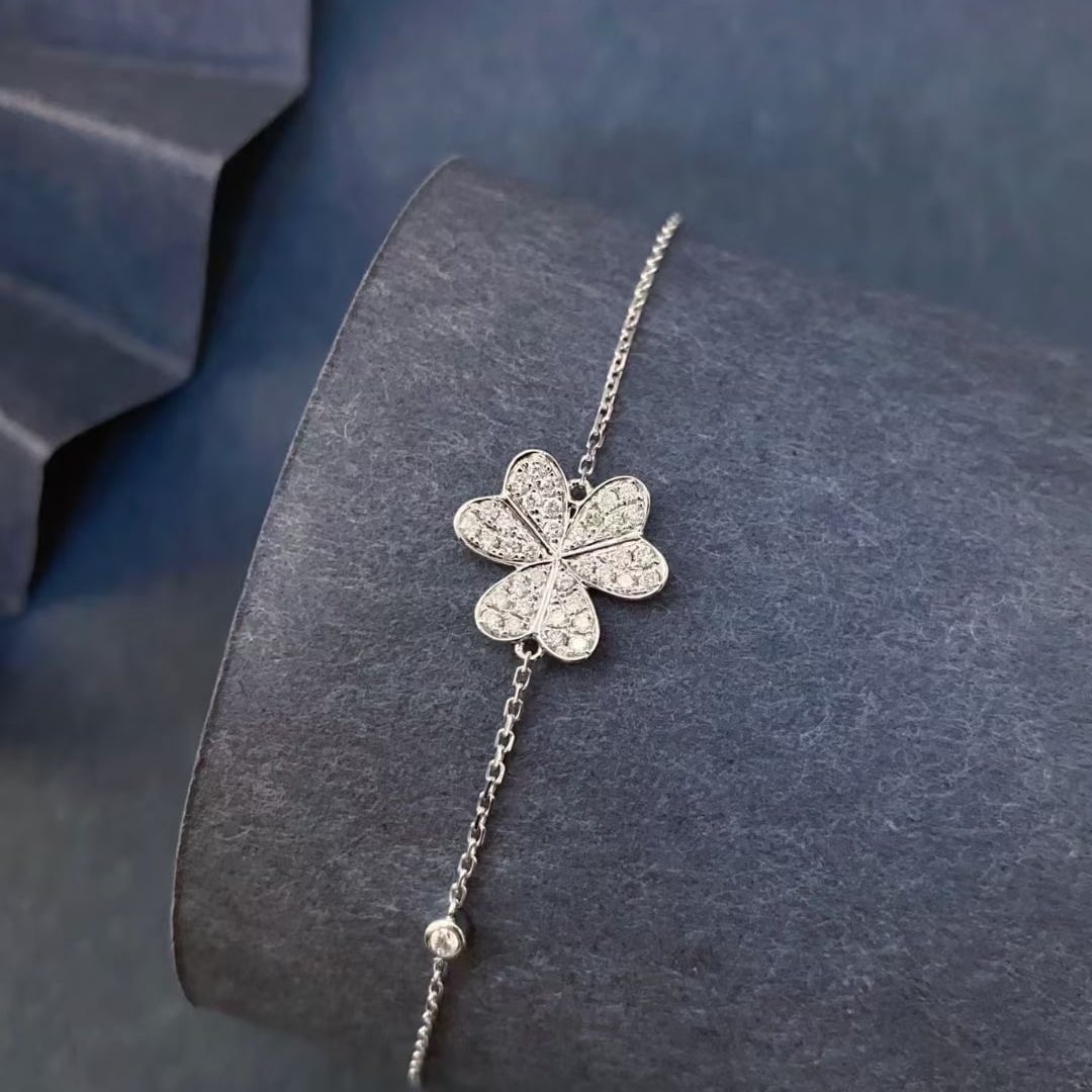 14k Gold 0.25 Ct Natural H Diamond Bracelet - 2