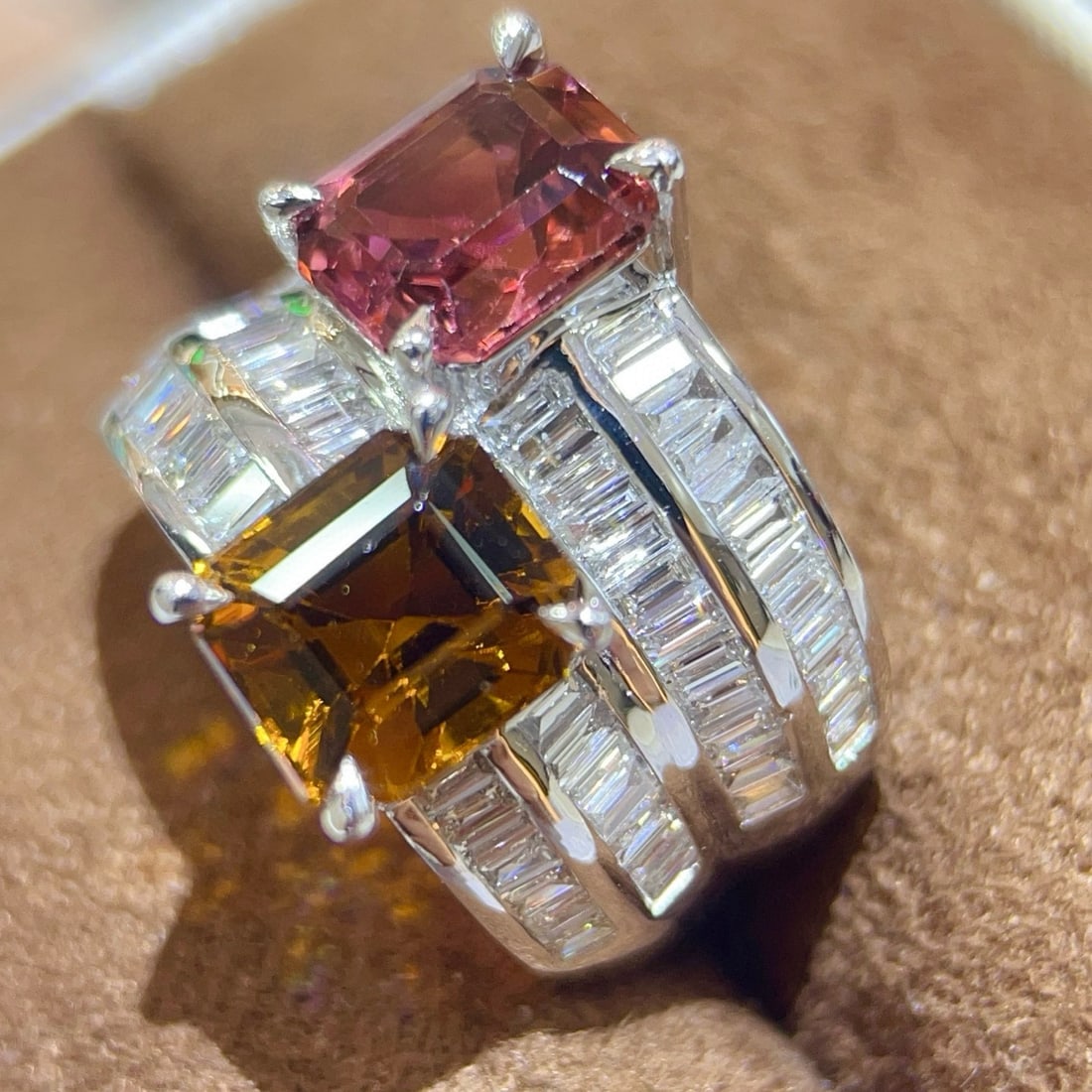 14k Gold 6.97 Ctw Natural Tourmaline & Diamond Ring - 3