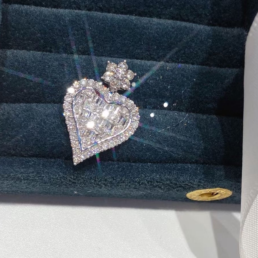 14k Gold 0.85 Ct Natural H Diamond Pendant( Without Chain ) - 5