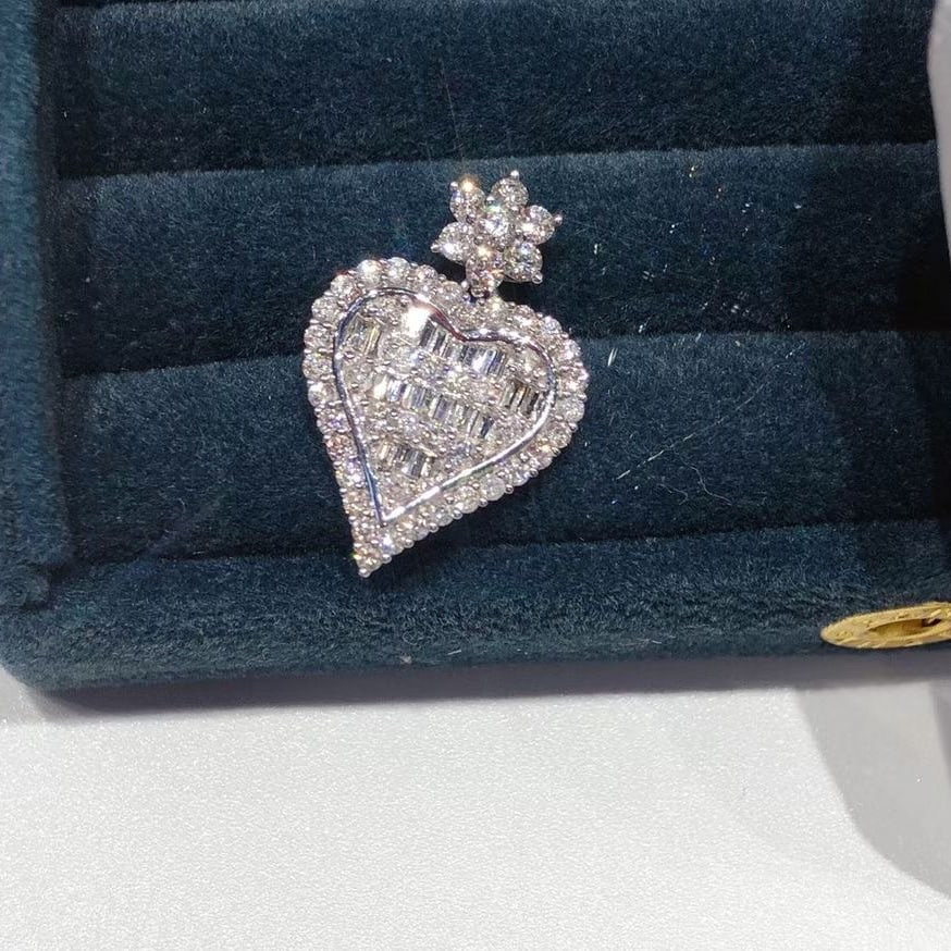 14k Gold 0.85 Ct Natural H Diamond Pendant( Without Chain ) - 6