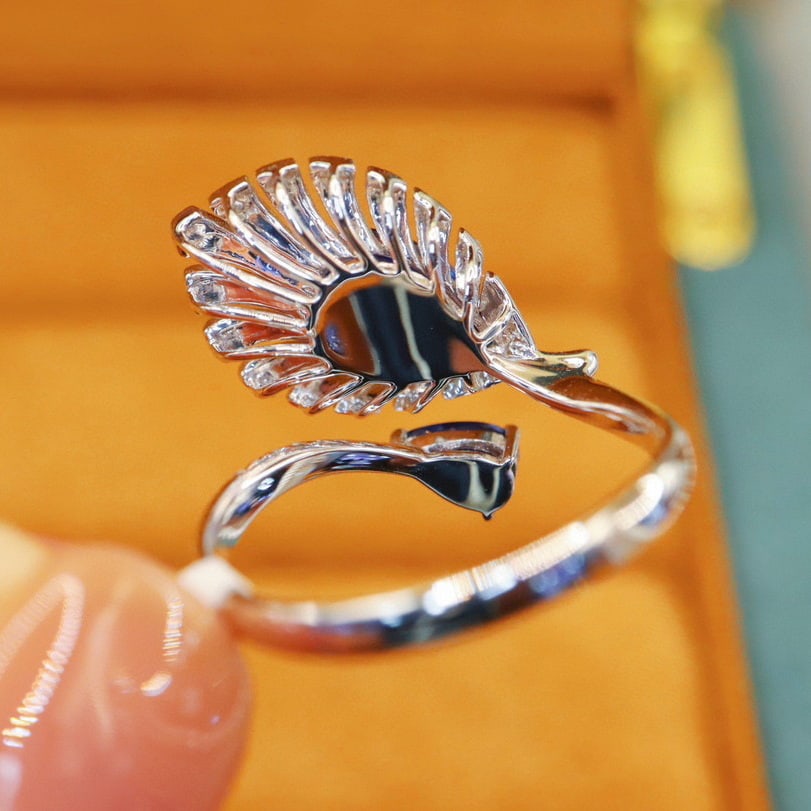 14k Gold 2.13 Ctw Natural Sapphire & Diamond Ring - 4