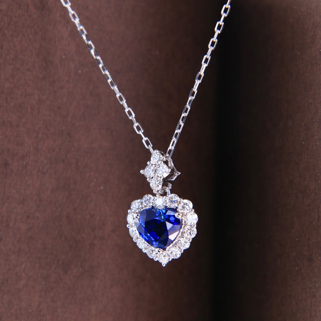 14k Gold 1.03 Ctw Natural Sapphire & Diamond Necklace - 5