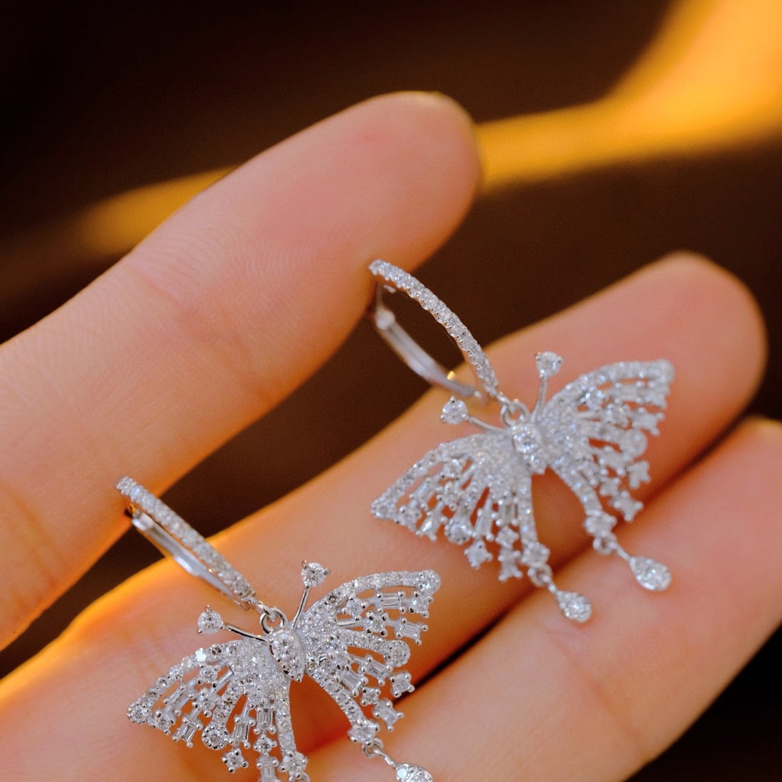 14k Gold 1.36 Ct Natural H Diamond Earrings - 3