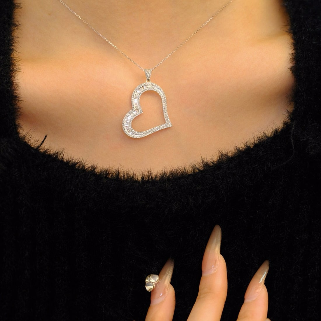 14k Gold 0.65 Ct Natural H Diamond Pendant( Without Chain ) - 2