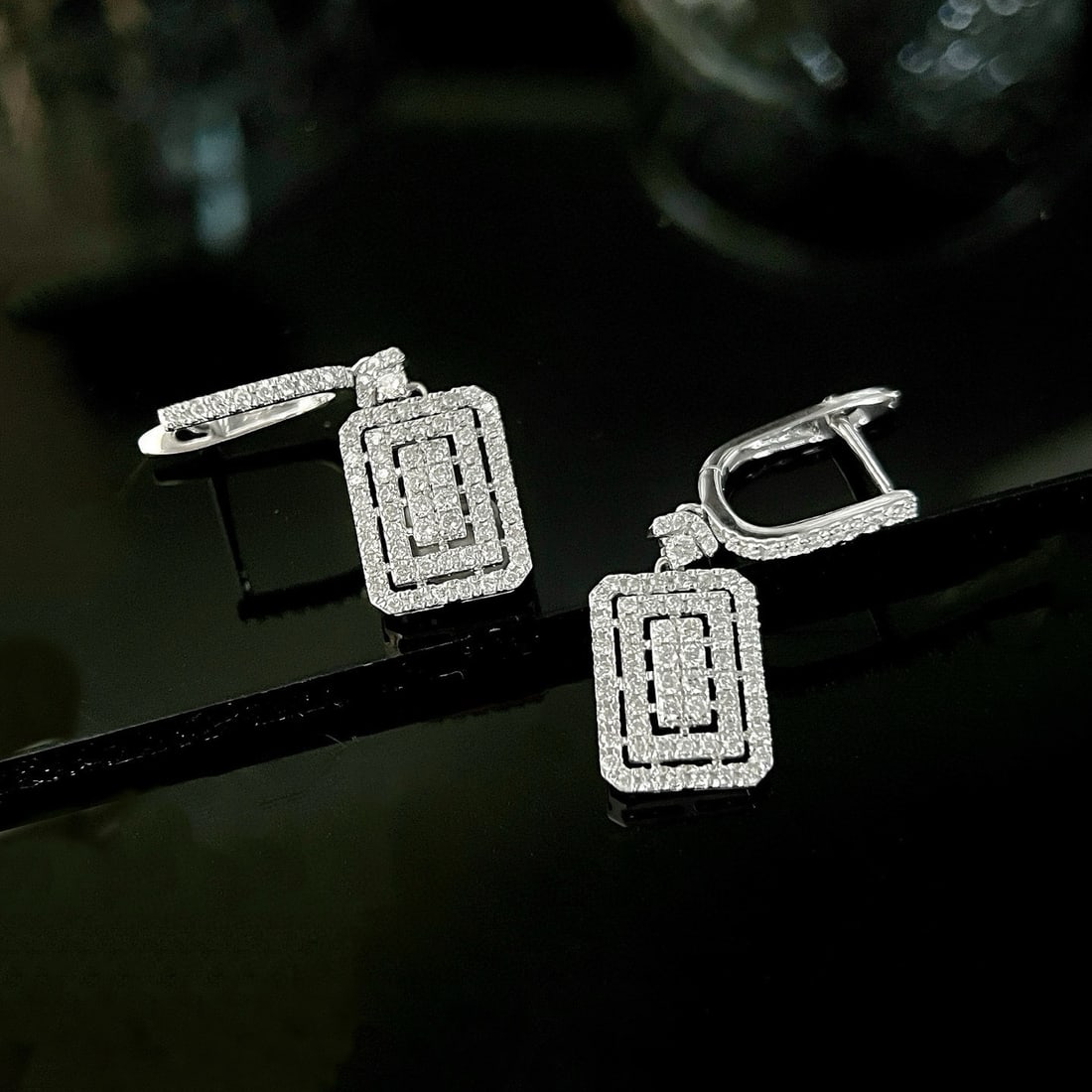 14k Gold 0.8 Ct Natural H Diamond Earrings - 3