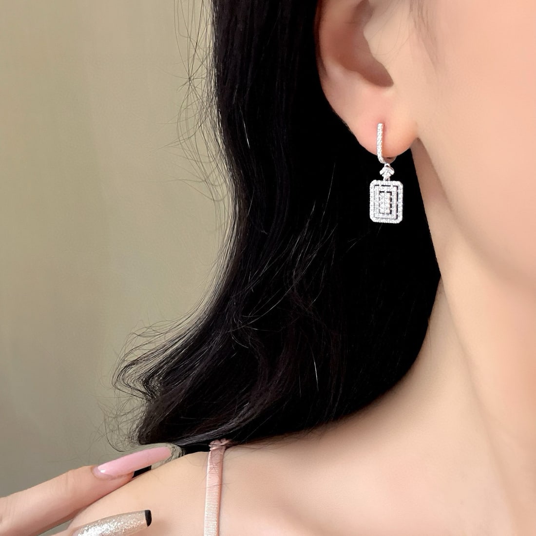 14k Gold 0.8 Ct Natural H Diamond Earrings - 5