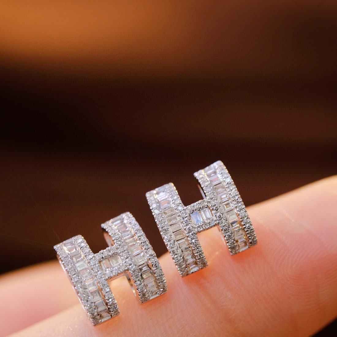 14k Gold 0.5 Ct Natural H Diamond Earrings - 2