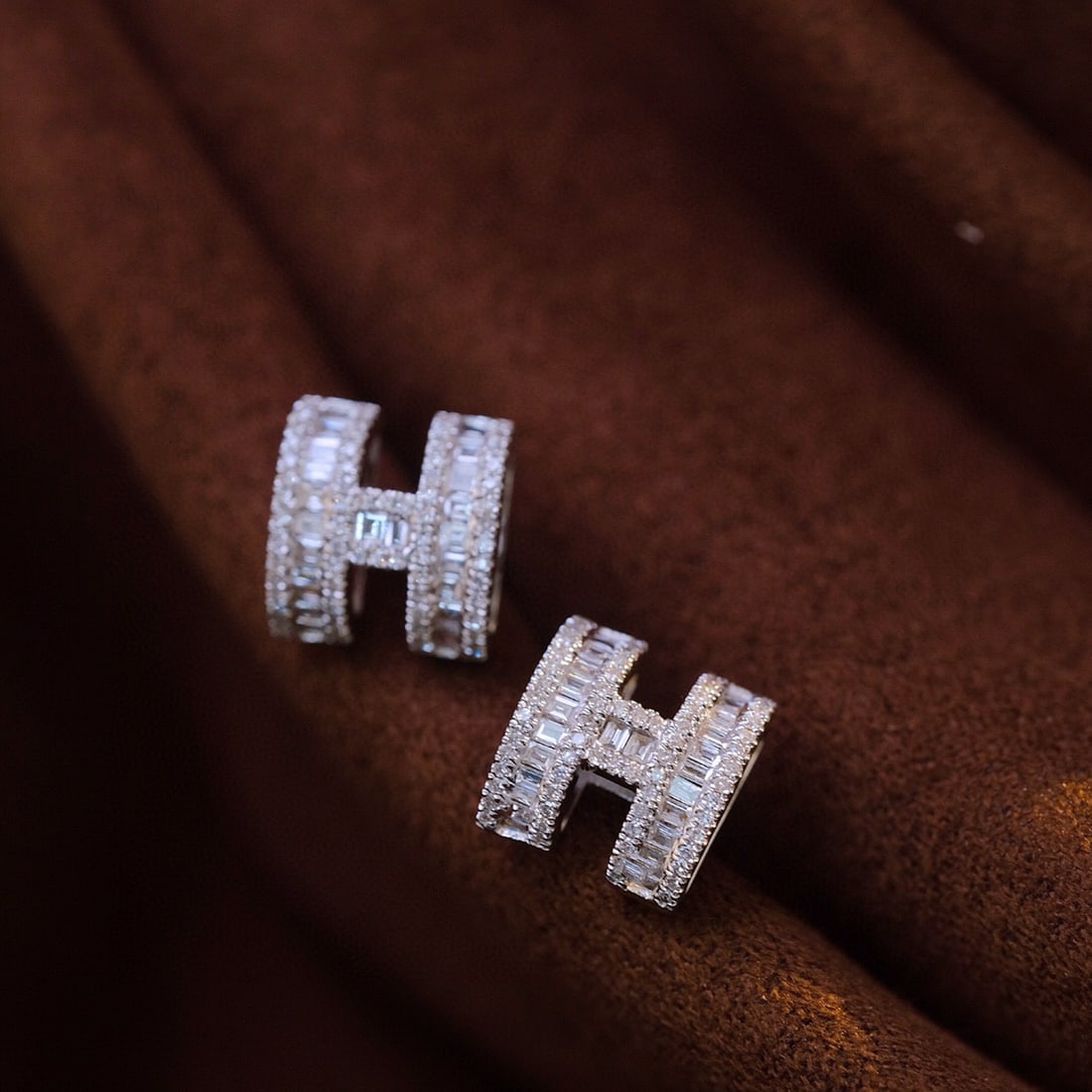 14k Gold 0.5 Ct Natural H Diamond Earrings - 4